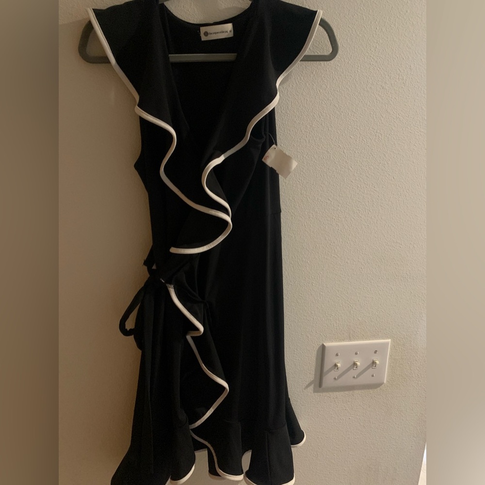 NWT Impeccable Pig black white mini dress